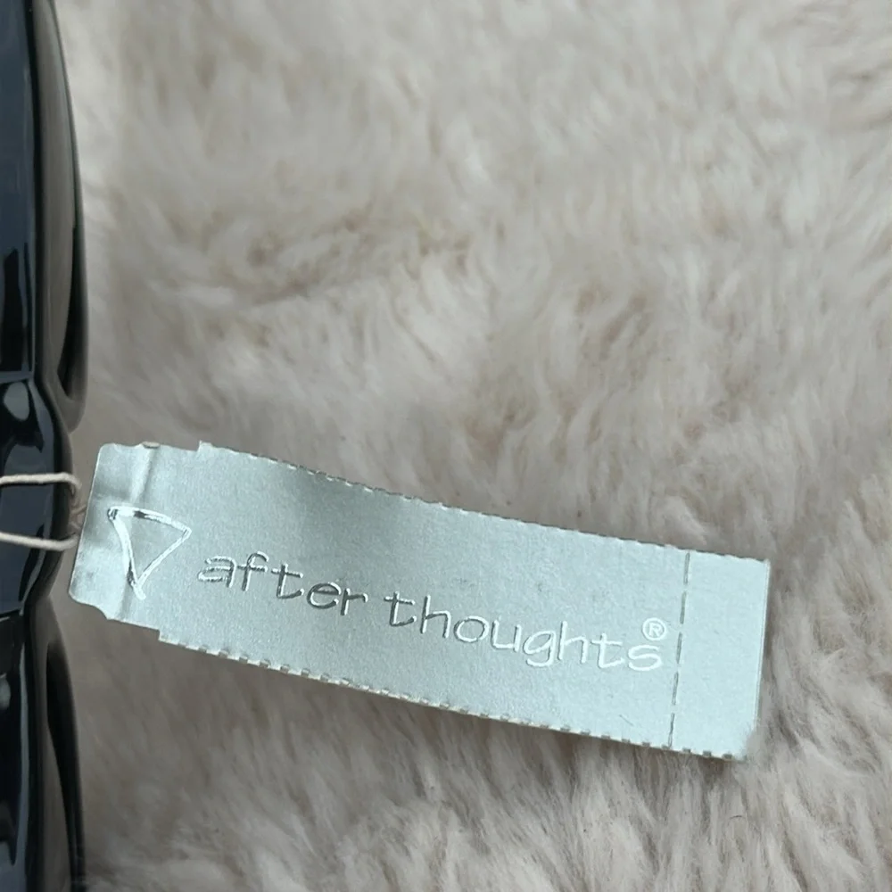 Vintage Dead Stock After Thoughts Black Rectangular Sunglasses